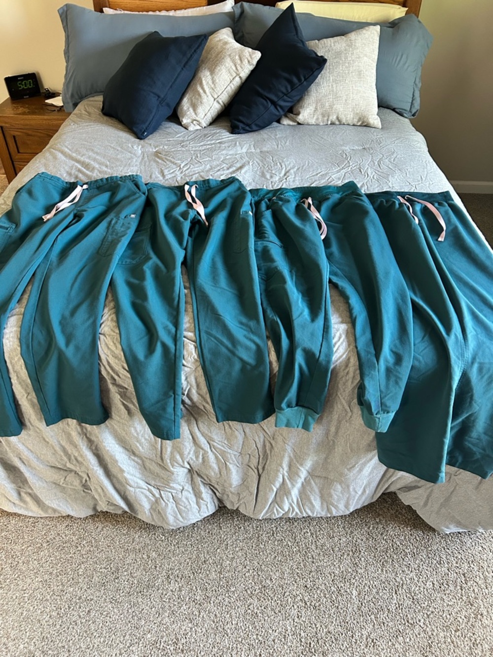 4 Pairs Figs Caribbean Blue Scrub Pants